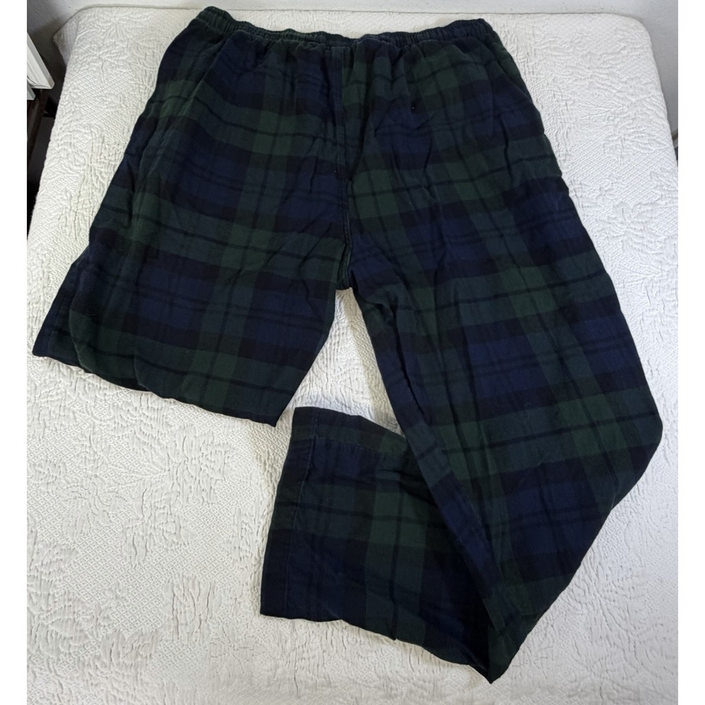 Polo Ralph Lauren Flannel Tartan Plaid Pajama Set Mens XL Green Top Bottom - Picture 8 of 12